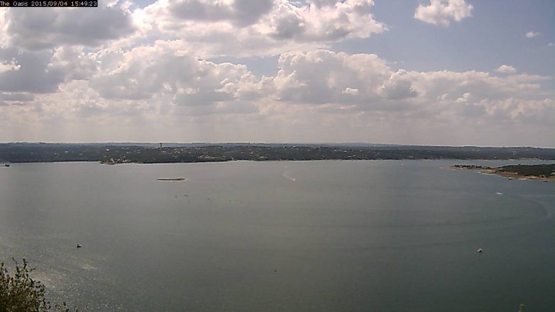 Lake Travis webcam, September 4, 2015 2:55 PM CT