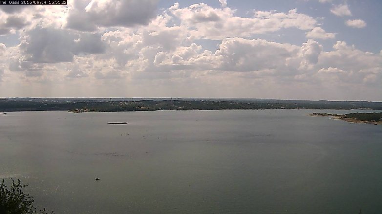 Lake Travis webcam, September 4, 2015 3:00 PM CT