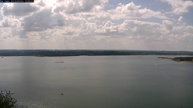 Lake Travis webcam, September 4, 2015 3:05 PM CT