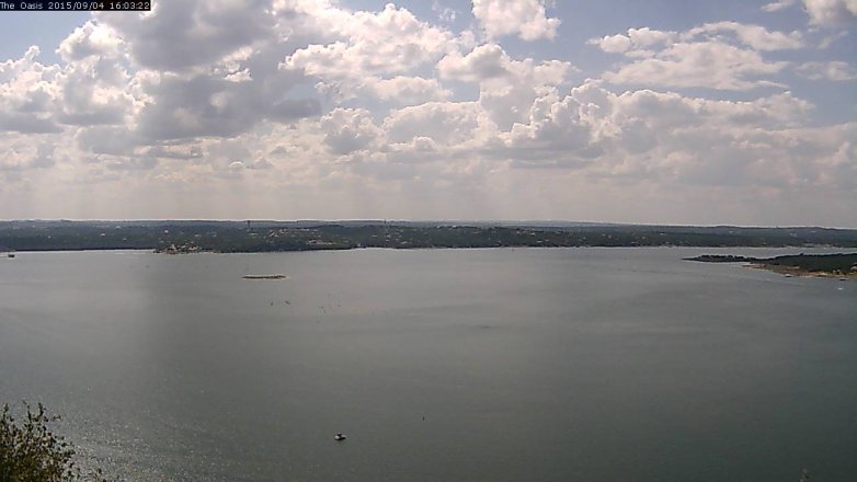 Lake Travis webcam, September 4, 2015 3:10 PM CT