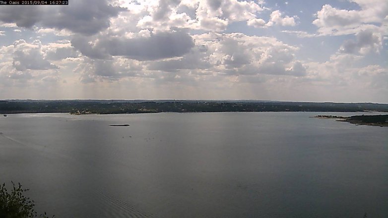 Lake Travis webcam, September 4, 2015 3:35 PM CT