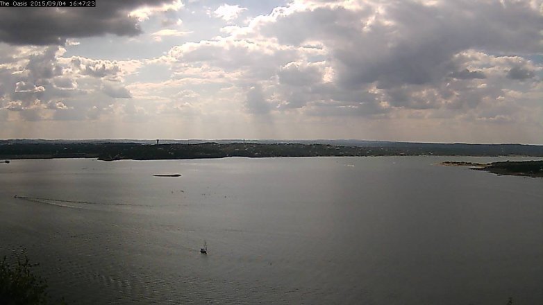 Lake Travis webcam, September 4, 2015 3:55 PM CT