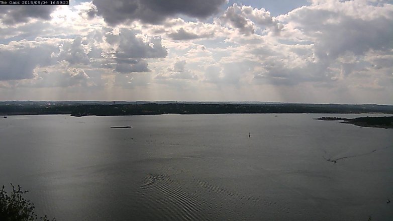 Lake Travis webcam, September 4, 2015 4:05 PM CT