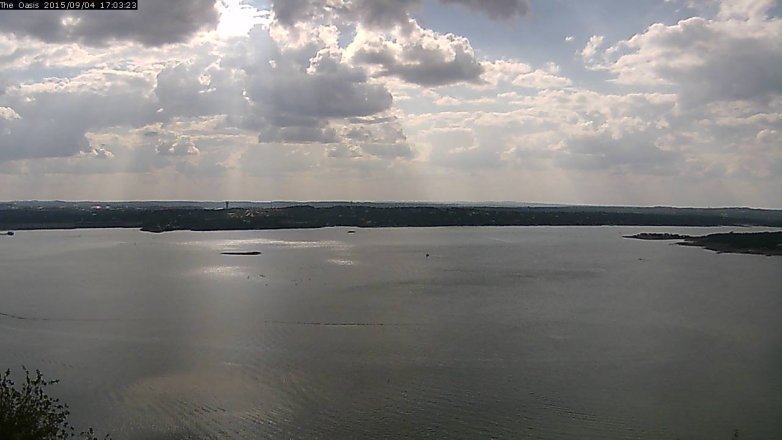 Lake Travis webcam, September 4, 2015 4:10 PM CT