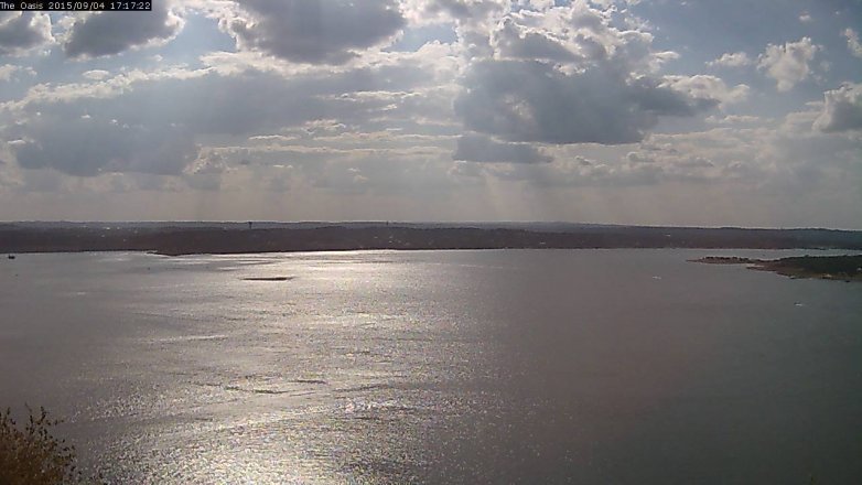 Lake Travis webcam, September 4, 2015 4:25 PM CT