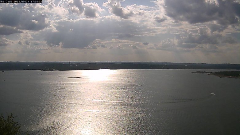 Lake Travis webcam, September 4, 2015 4:40 PM CT