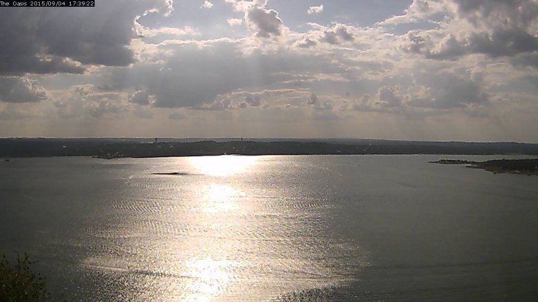 Lake Travis webcam, September 4, 2015 4:45 PM CT