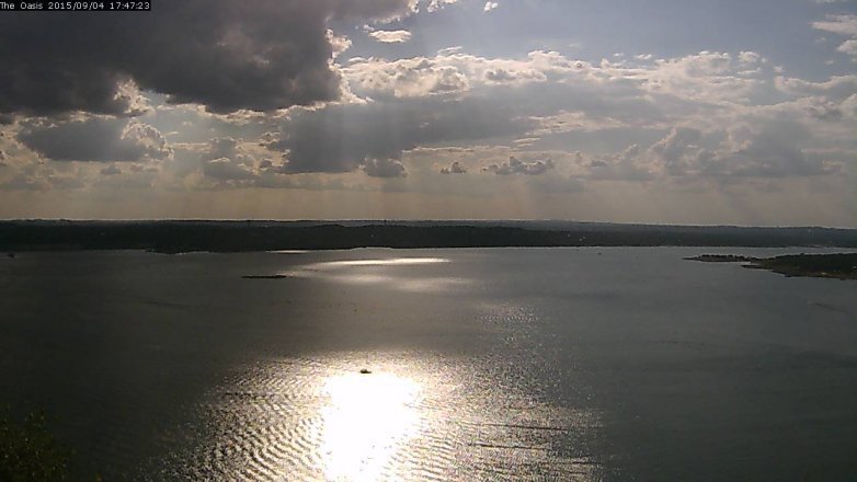 Lake Travis webcam, September 4, 2015 4:55 PM CT