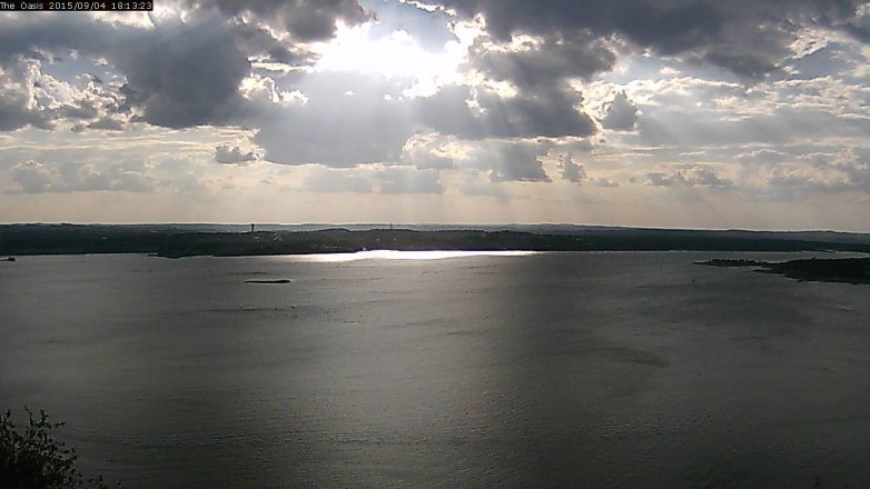 Lake Travis webcam, September 4, 2015 5:20 PM CT