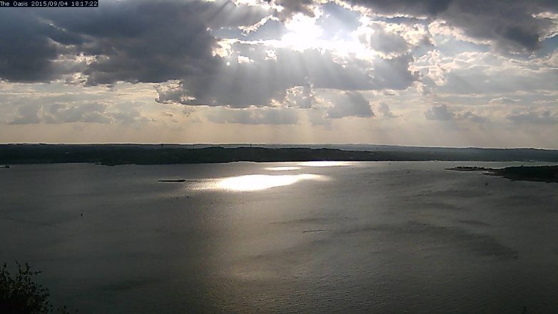 Lake Travis webcam, September 4, 2015 5:25 PM CT