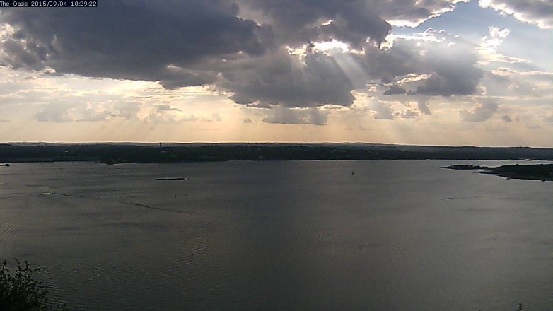 Lake Travis webcam, September 4, 2015 5:35 PM CT
