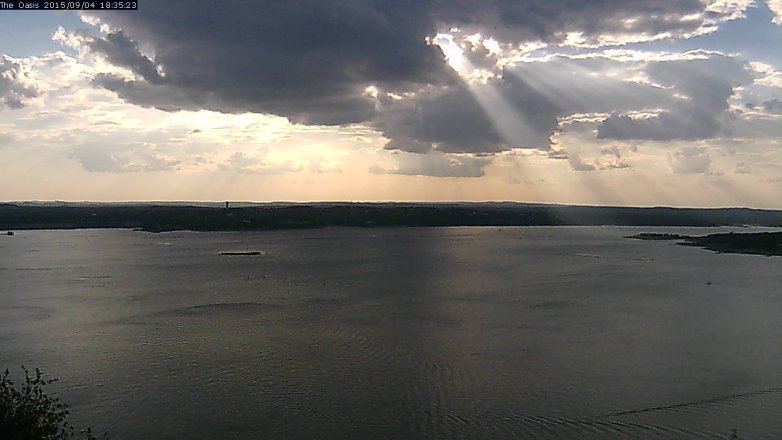 Lake Travis webcam, September 4, 2015 5:40 PM CT
