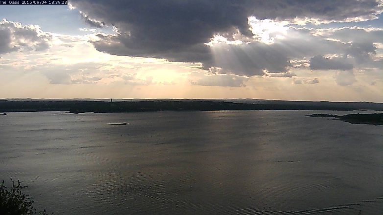 Lake Travis webcam, September 4, 2015 5:45 PM CT