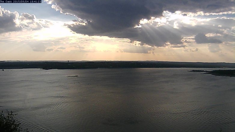 Lake Travis webcam, September 4, 2015 5:50 PM CT