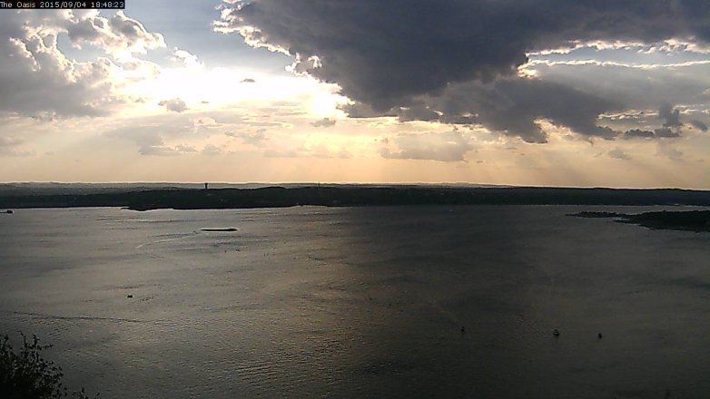 Lake Travis webcam, September 4, 2015 5:55 PM CT