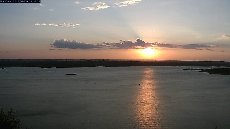 Lake Travis webcam, September 4, 2015 6:40 PM CT