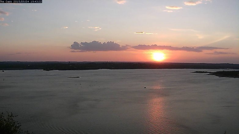 Lake Travis webcam, September 4, 2015 6:50 PM CT