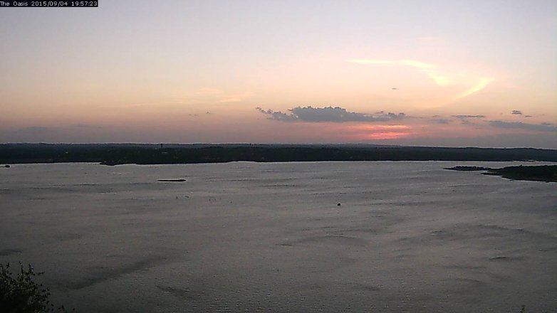 Lake Travis webcam, September 4, 2015 7:05 PM CT