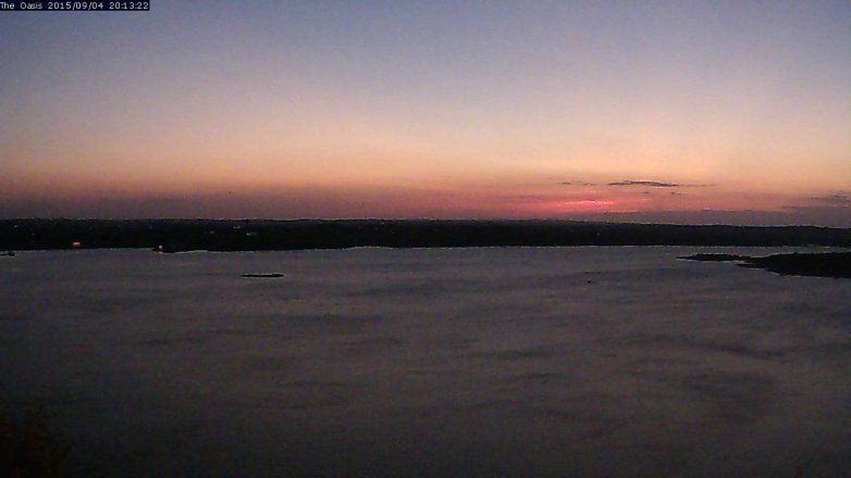 Lake Travis webcam, September 4, 2015 7:20 PM CT