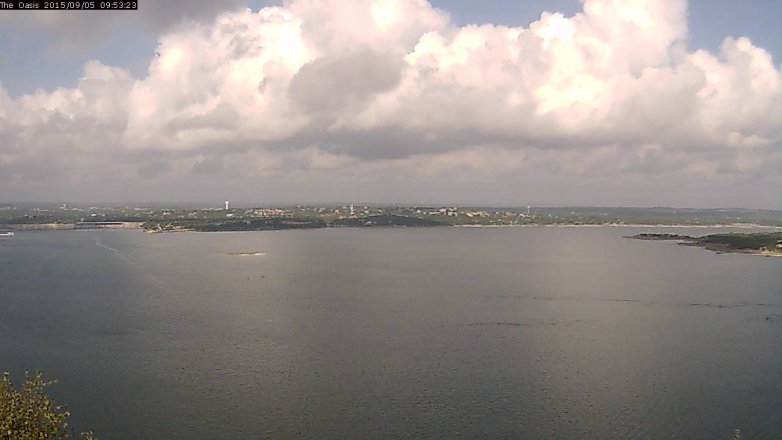 Lake Travis webcam, September 5, 2015 9:00 AM CT