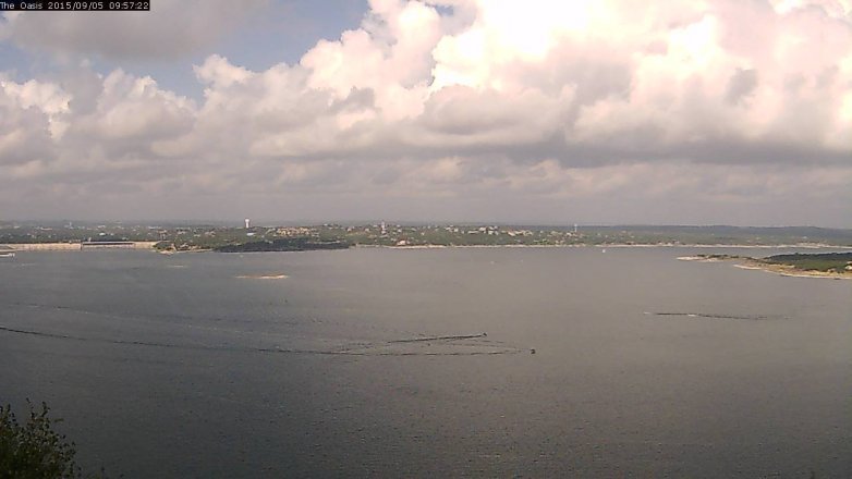 Lake Travis webcam, September 5, 2015 9:05 AM CT
