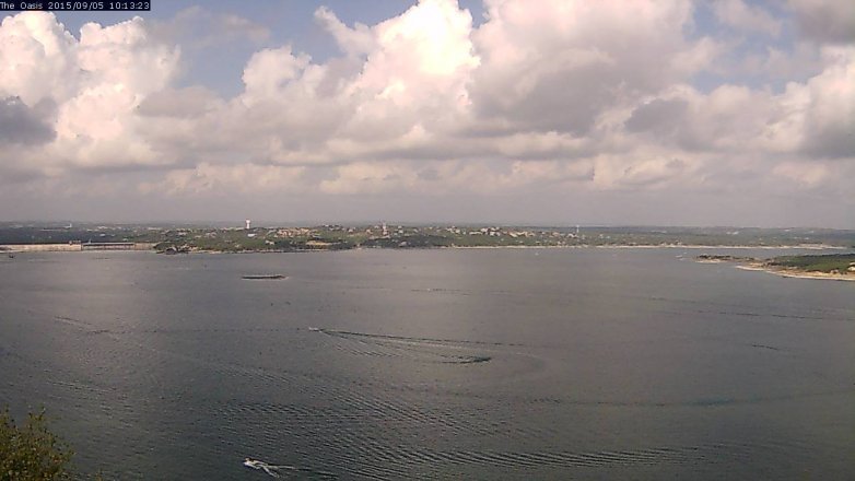 Lake Travis webcam, September 5, 2015 9:20 AM CT