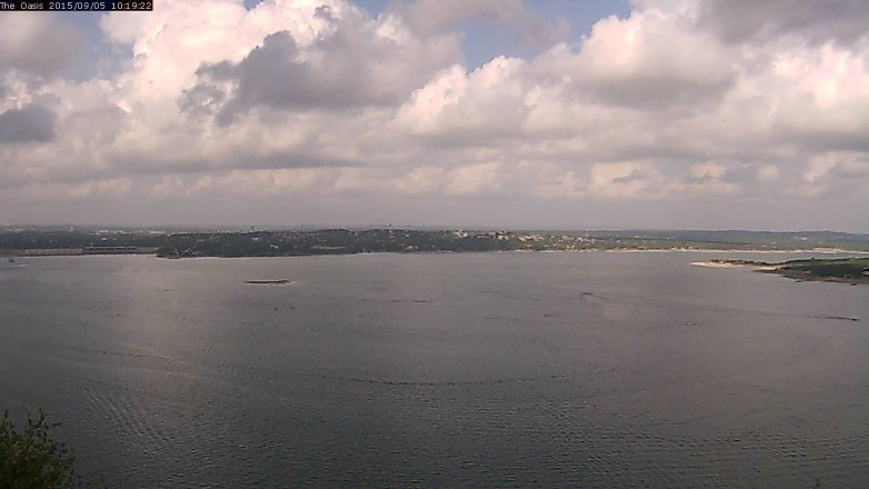 Lake Travis webcam, September 5, 2015 9:25 AM CT