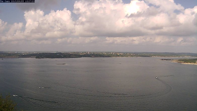 Lake Travis webcam, September 5, 2015 9:35 AM CT