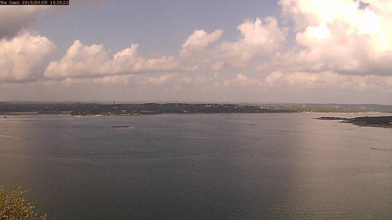 Lake Travis webcam, September 5, 2015 9:40 AM CT