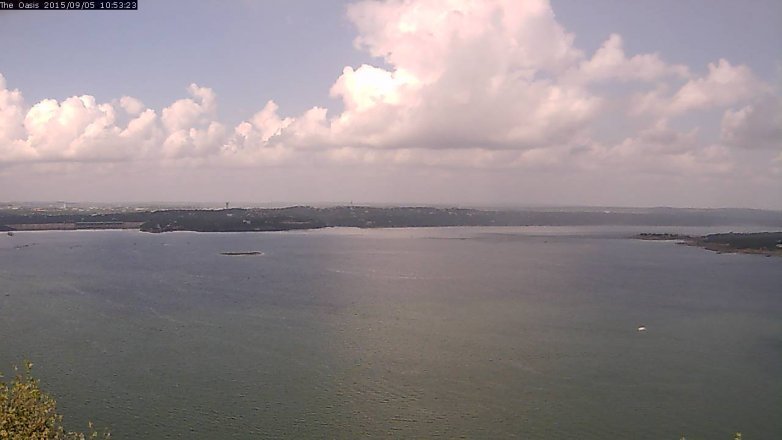 Lake Travis webcam, September 5, 2015 10:00 AM CT