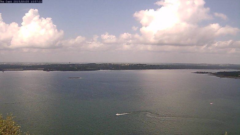 Lake Travis webcam, September 5, 2015 10:05 AM CT