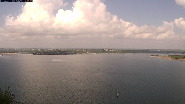 Lake Travis webcam, September 5, 2015 10:15 AM CT