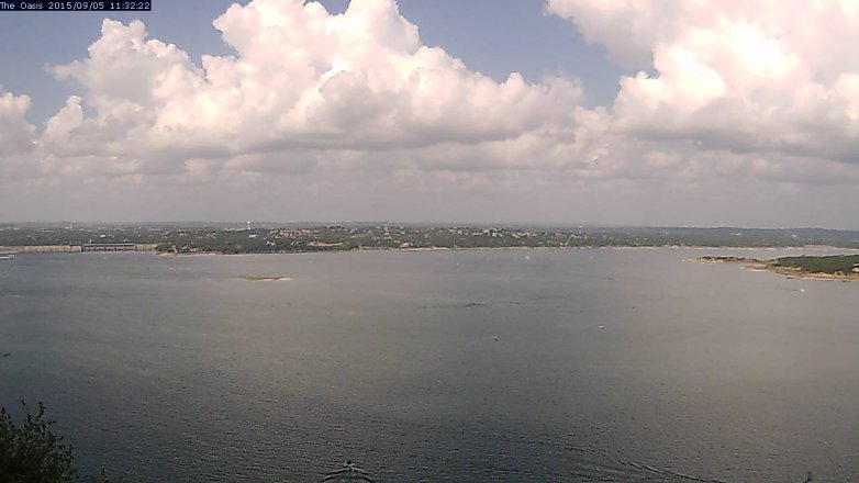 Lake Travis webcam, September 5, 2015 10:40 AM CT