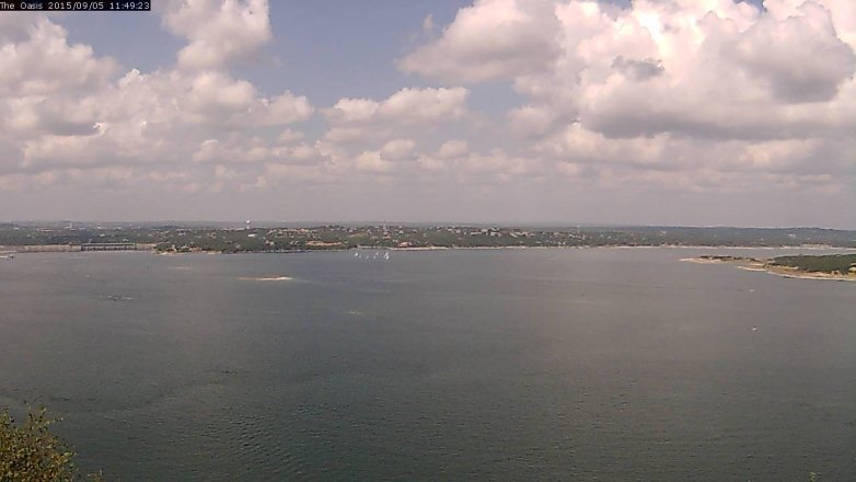 Lake Travis webcam, September 5, 2015 10:55 AM CT