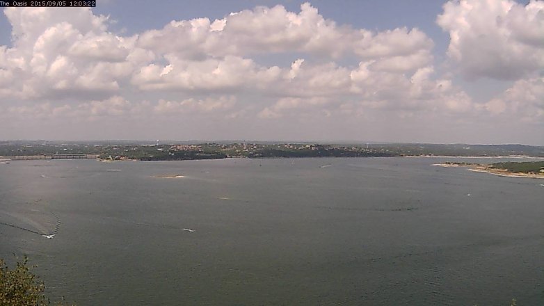 Lake Travis webcam, September 5, 2015 11:10 AM CT