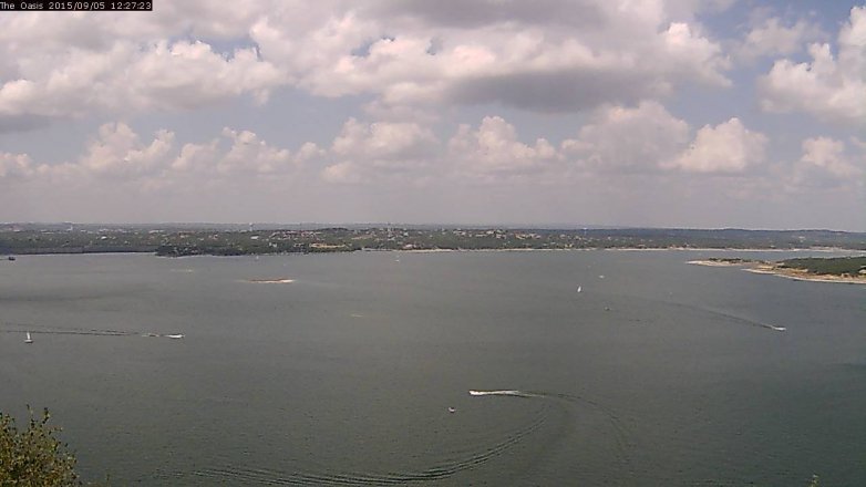Lake Travis webcam, September 5, 2015 11:35 AM CT
