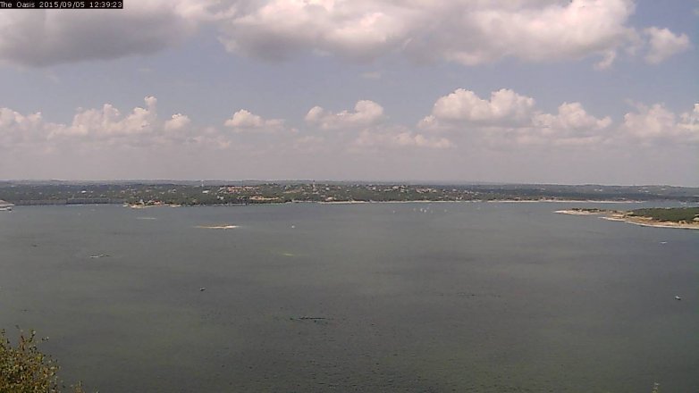 Lake Travis webcam, September 5, 2015 11:45 AM CT