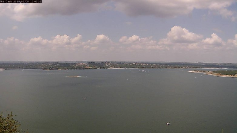Lake Travis webcam, September 5, 2015 11:50 AM CT