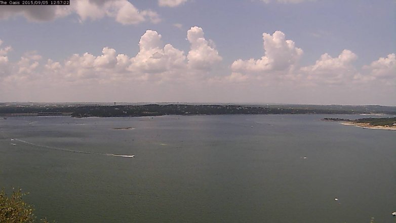 Lake Travis webcam, September 5, 2015 12:05 PM CT