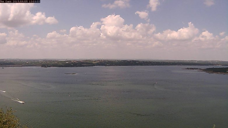 Lake Travis webcam, September 5, 2015 12:10 PM CT