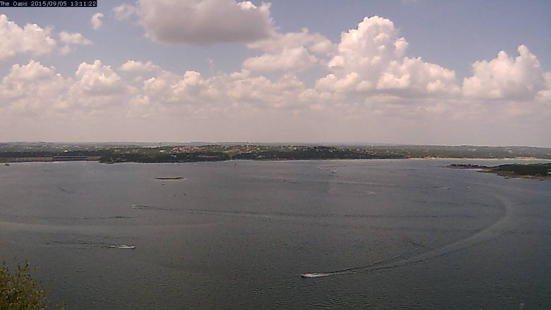 Lake Travis webcam, September 5, 2015 12:20 PM CT