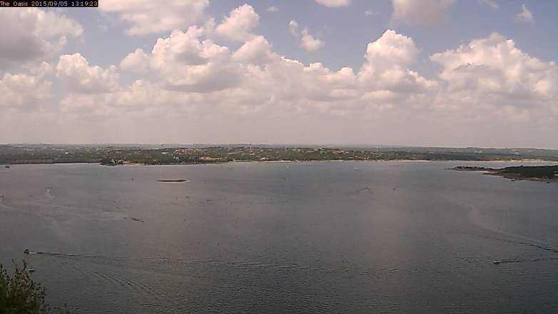 Lake Travis webcam, September 5, 2015 12:25 PM CT