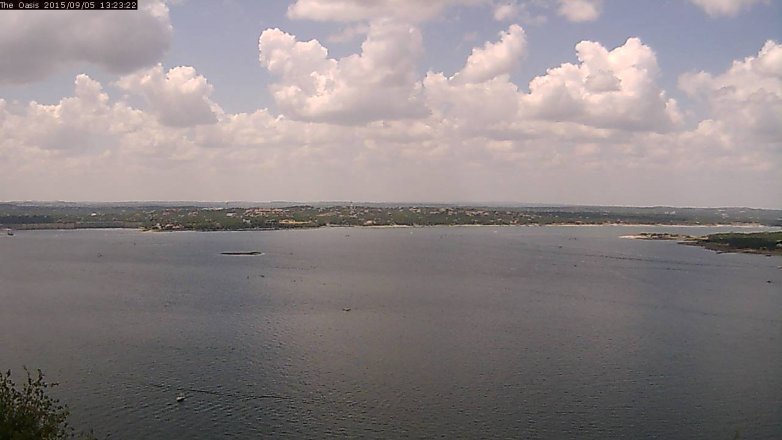 Lake Travis webcam, September 5, 2015 12:30 PM CT