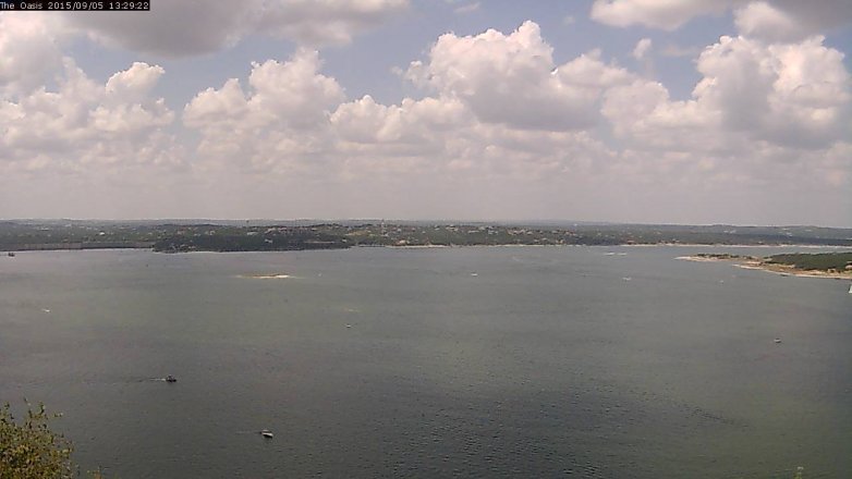 Lake Travis webcam, September 5, 2015 12:35 PM CT
