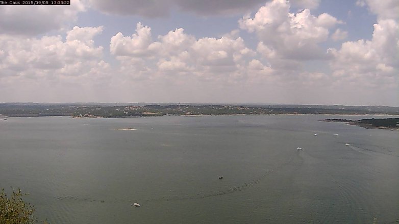 Lake Travis webcam, September 5, 2015 12:40 PM CT