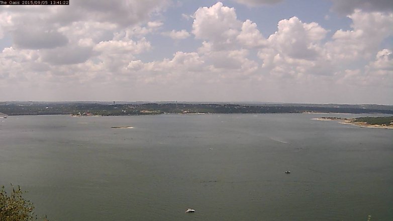 Lake Travis webcam, September 5, 2015 12:45 PM CT