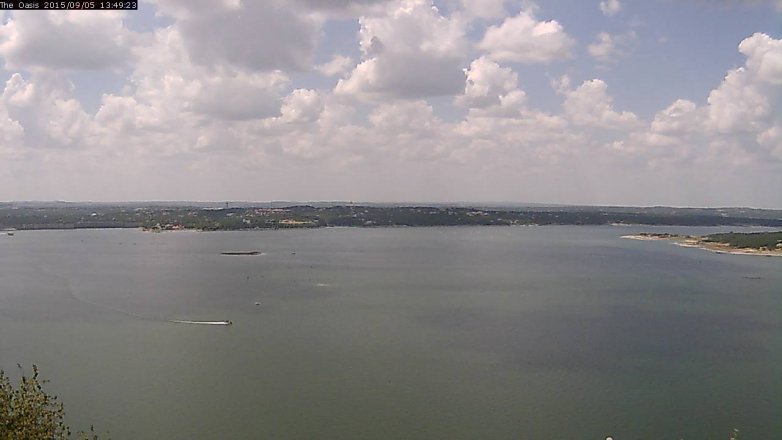 Lake Travis webcam, September 5, 2015 12:55 PM CT