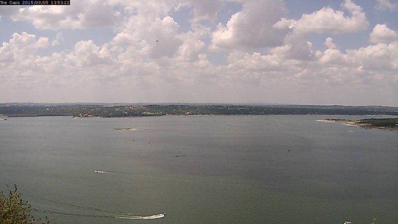 Lake Travis webcam, September 5, 2015 1:00 PM CT