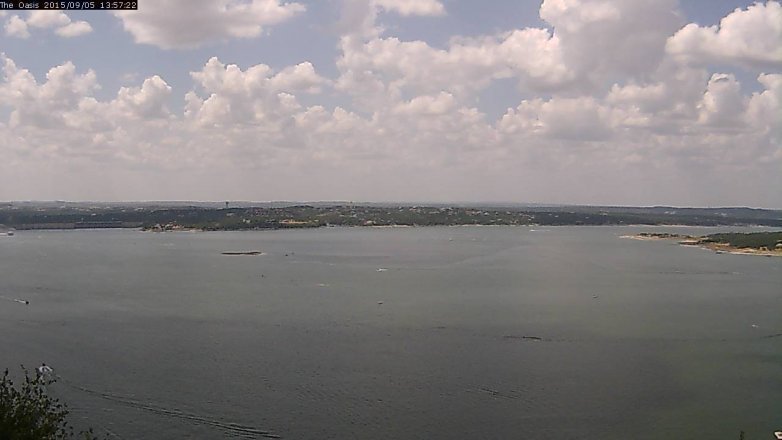 Lake Travis webcam, September 5, 2015 1:05 PM CT