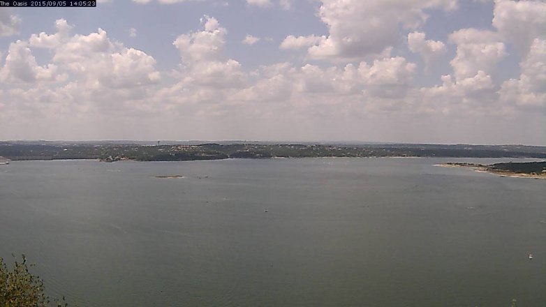 Lake Travis webcam, September 5, 2015 1:10 PM CT